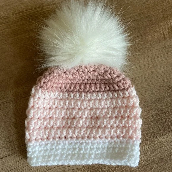 Newborn Spring Time Pink on Pink Baby Hat - Picture 3 of 6